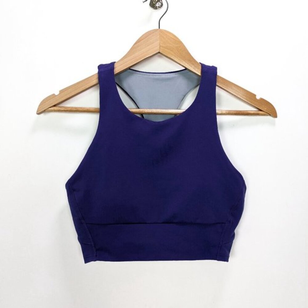 Zella Size S Womens Racerback Padded Lined Athletic Sports Bra in Purple